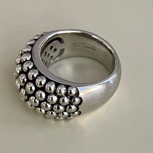 Ti Sento Milano SS Beaded Dome Statement Ring